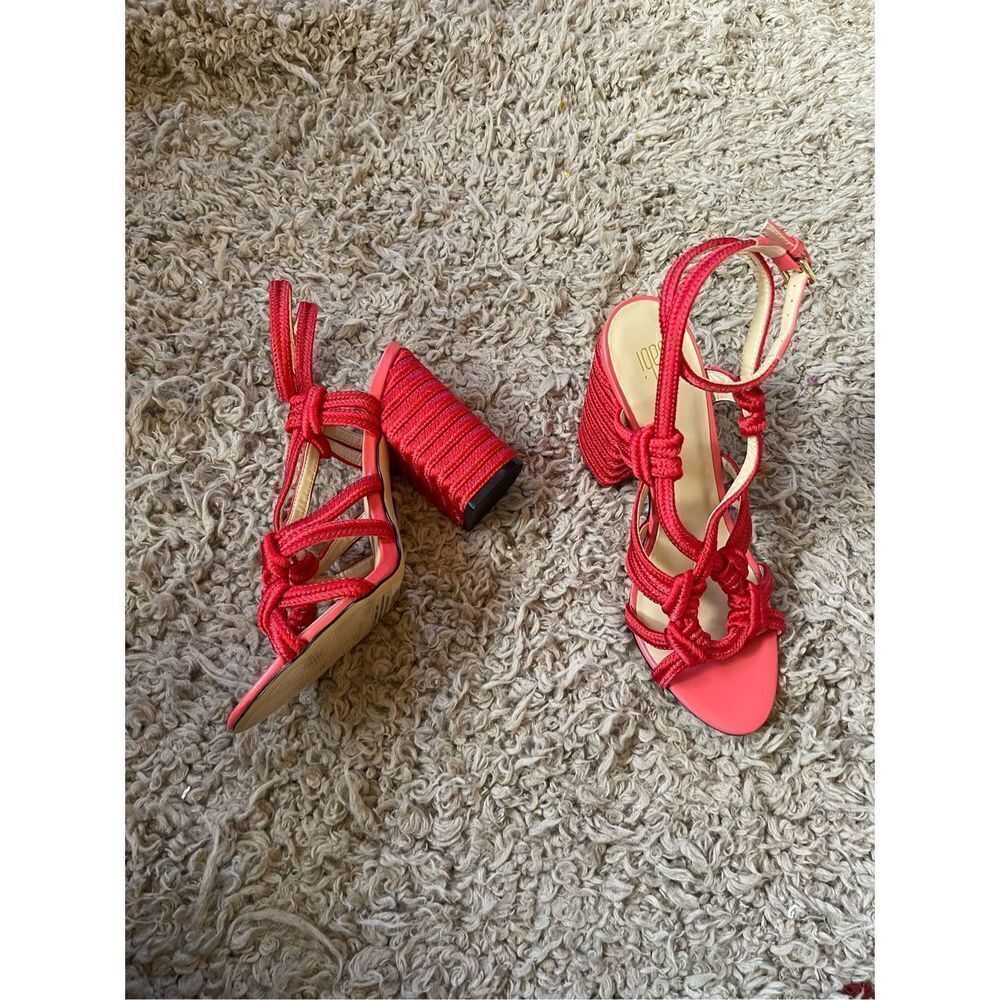 NEW CABI‎ Tiptoe Bright Red Rope Sandals Heels 9